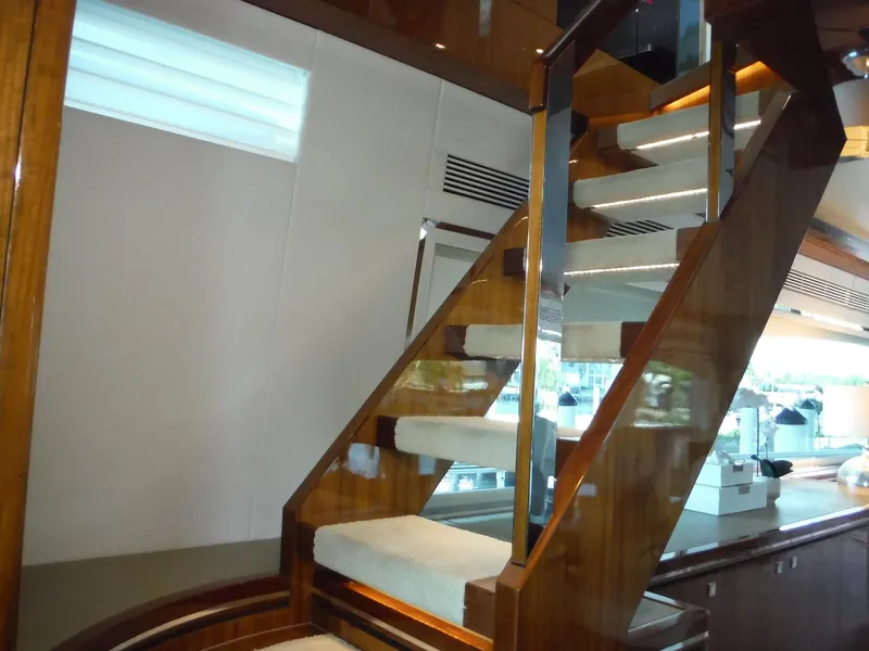 Slide: The Image of Luxurious Horizon E88 yacht deck with seating, ocean view, and modern design, 2015 model. - 60