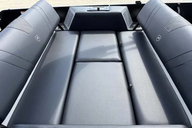 Slide: The Image of 2026 Premier 230 Intrigue RF interior seating, featuring sleek, modern design and comfortable upholstery. - 27