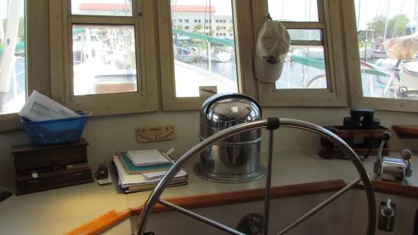 Slide: The Image of Durbeck Sailboat Pilot House 1981 - 10