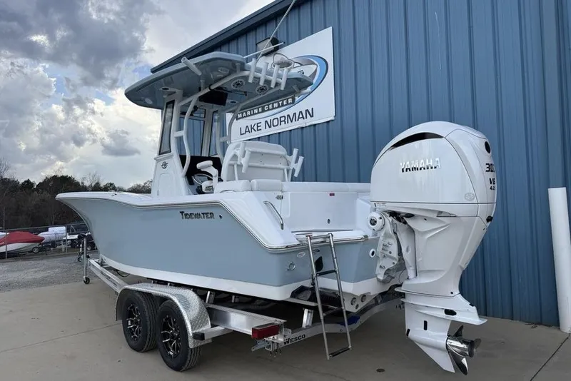 Slide: The Image of 2026 Tidewater 232 LXF boat with Yamaha engine at Lake Norman Marine Center. - 6