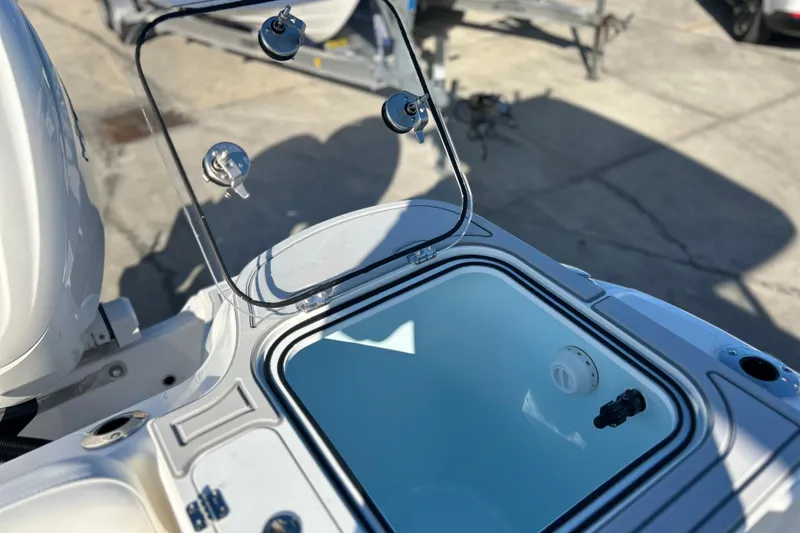 Slide: The Image of Open hatch on 2026 Sea Fox 268 Commander boat, showcasing interior compartment. - 32