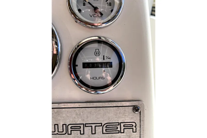 Slide: The Image of 2020 Clearwater 2000 Center Console boat rear view with propeller and trailer. - 5