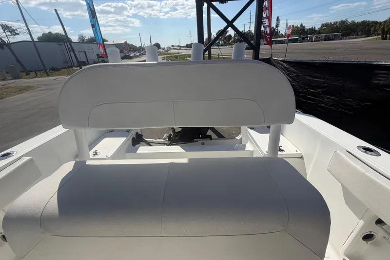 Slide: The Image of 2020 Clearwater 2000 Center Console boat interior with seating and console view. - 87