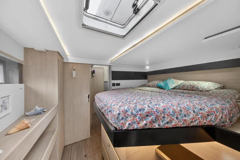 Slide: The Image of Luxurious interior of 2021 Leopard 50 yacht with cozy bedroom and modern design. - 72