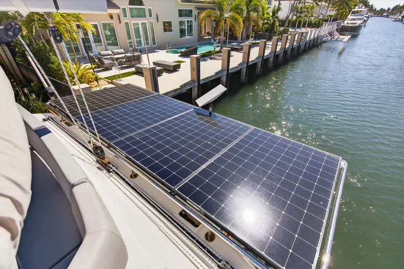 Slide: The Image of Steps and ladder on a 2022 Leopard 50 yacht, leading to water. - 19