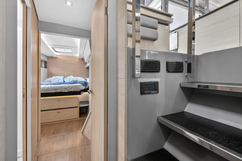 Slide: The Image of Modern interior of 2022 Leopard 50 yacht with sleek design and comfortable seating. - 76