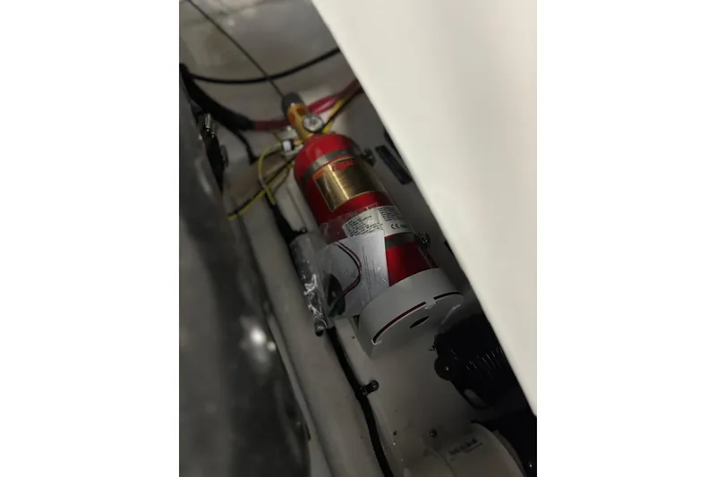 Slide: The Image of 2026 Chaparral SSX 4 engine compartment with red fire extinguisher system. - 30