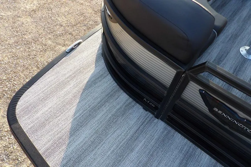 Slide: The Image of 2026 Bennington M Swingback 26 MSB boat deck with sleek design and modern materials. - 11