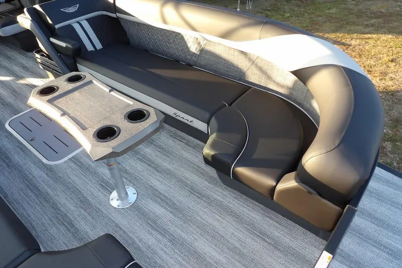 Slide: The Image of Luxurious seating area on 2026 Bennington M Swingback 26 MSB pontoon boat. - 12