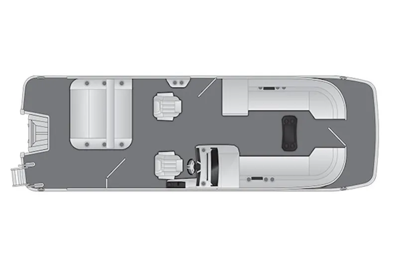Slide: The Image of Top view of 2026 Bennington M Swingback 26 MSB boat layout. - 58