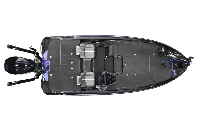 Slide: The Image of Manufacturer Provided Image: Top view of 2026 Skeeter ZXE20 fishing boat with dual seats and motor. - 10