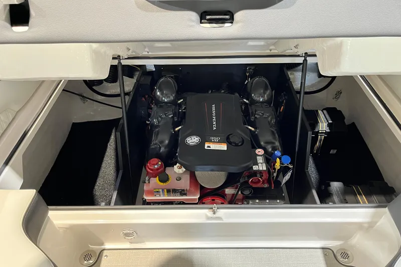 Slide: The Image of 2025 Regal LS4 engine compartment featuring a Volvo Penta 350 V6 engine. - 9