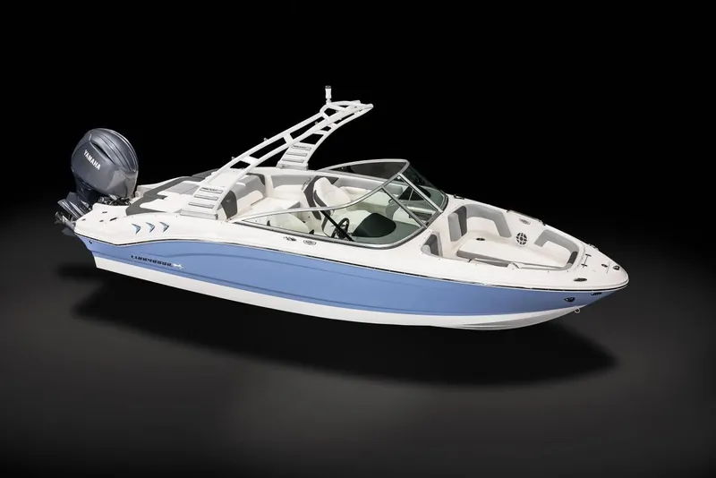 Slide: The Image of Interior of 2026 Chaparral 21 SSi OB boat with modern seating and steering console. - 10