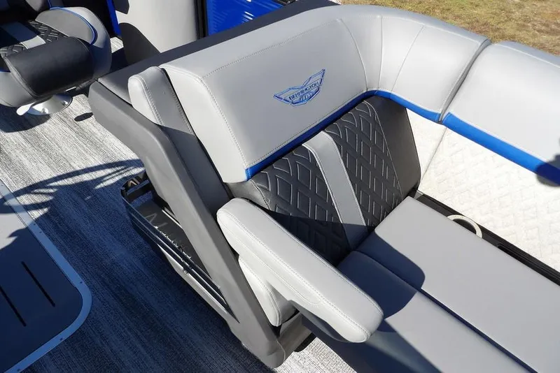 Slide: The Image of 2026 Bennington M Quad Bench 22 MFB with luxurious gray seating and elegant design. - 13