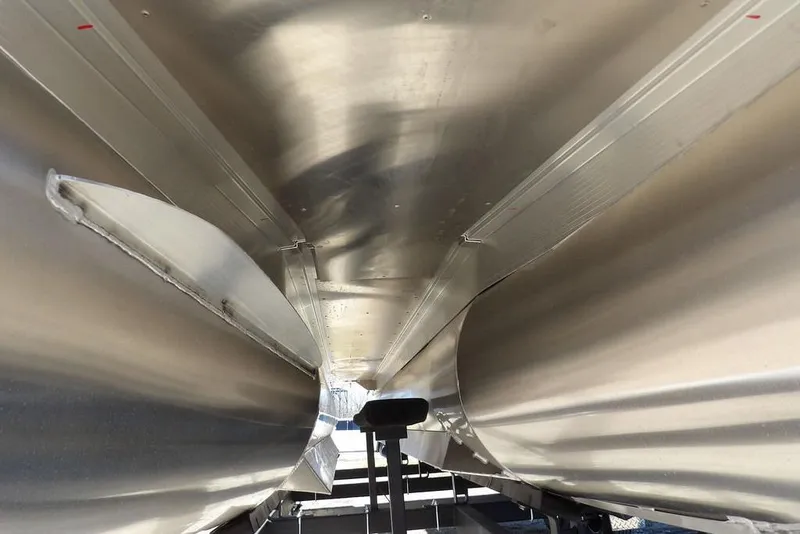 Slide: The Image of Underneath view of 2026 Bennington M Quad Bench 22 MFB pontoon boat. - 47