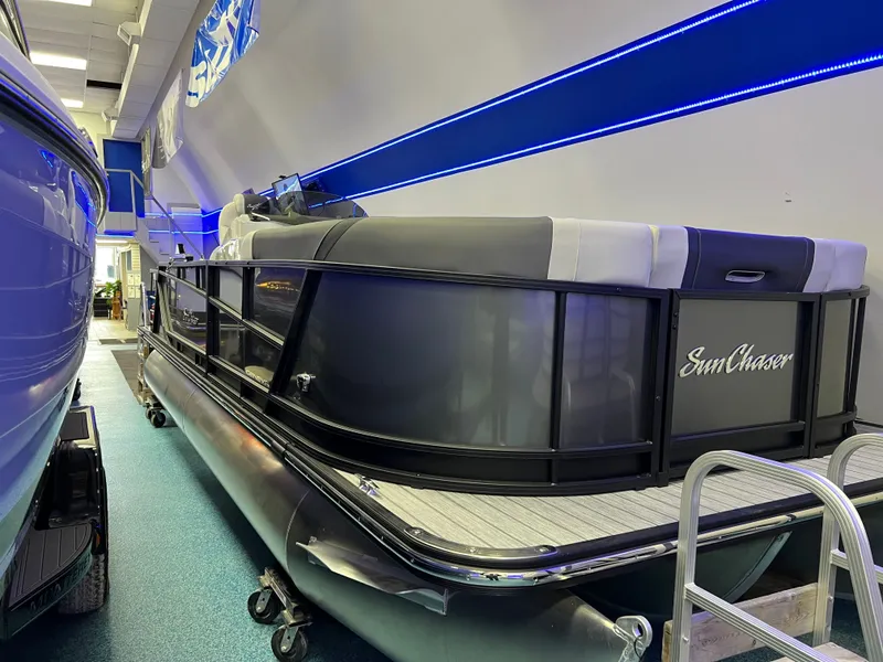 The Image of 2022 SunChaser GENEVA 22 SB pontoon boat in showroom. - 0