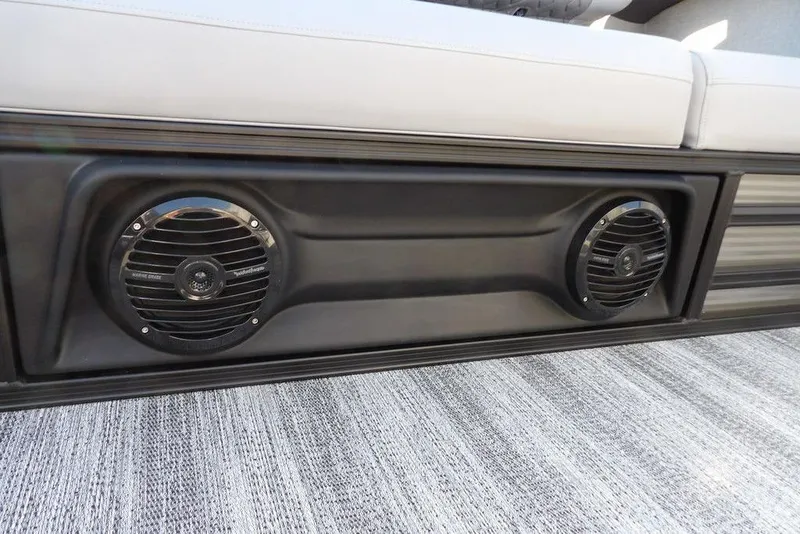 Slide: The Image of 2026 Bennington M Swingback 22 MSB boat speakers and seating detail. - 36