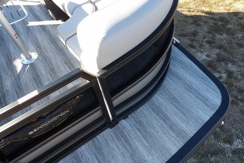 Slide: The Image of 2026 Bennington M Swingback 22 MSB pontoon boat with stylish seating and flooring. - 5