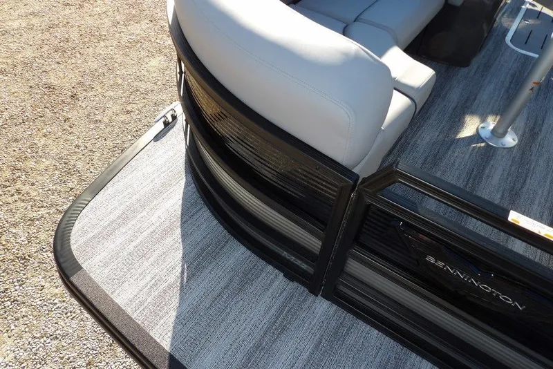 Slide: The Image of 2026 Bennington M Swingback 22 MSB pontoon boat with sleek seating and modern design. - 6