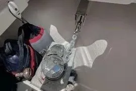 Slide: The Image of Engine compartment of 2021 Nimbus T8 with visible wiring and components. - 38