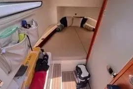 Slide: The Image of Compact bathroom in 2021 Nimbus T8 boat with toilet, sink, and mirror. - 40