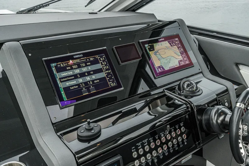 Slide: The Image of Interior view of 2022 Cruisers 42 GLS yacht, featuring modern design and amenities. - 50