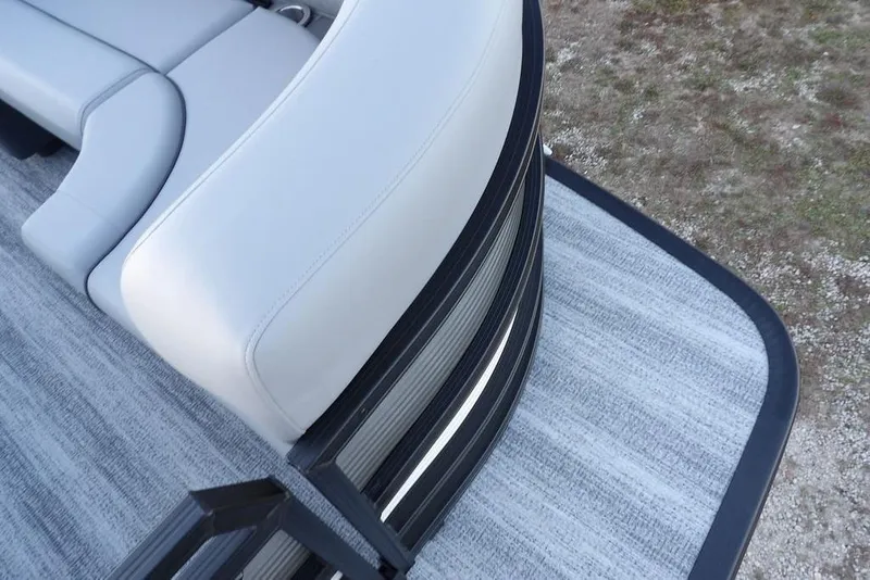 Slide: The Image of 2026 Bennington M Swingback 22 MSB boat interior with sleek seating and modern design. - 10