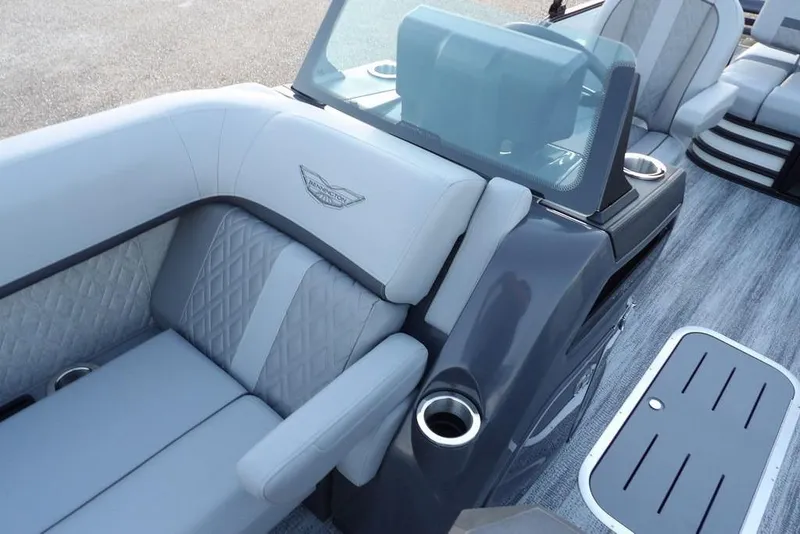 Slide: The Image of 2026 Bennington M Swingback 22 MSB boat interior with luxurious seating and modern design. - 15