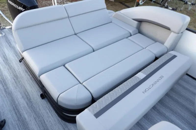 Slide: The Image of 2026 Bennington M Swingback 22 MSB boat interior with luxurious seating. - 28