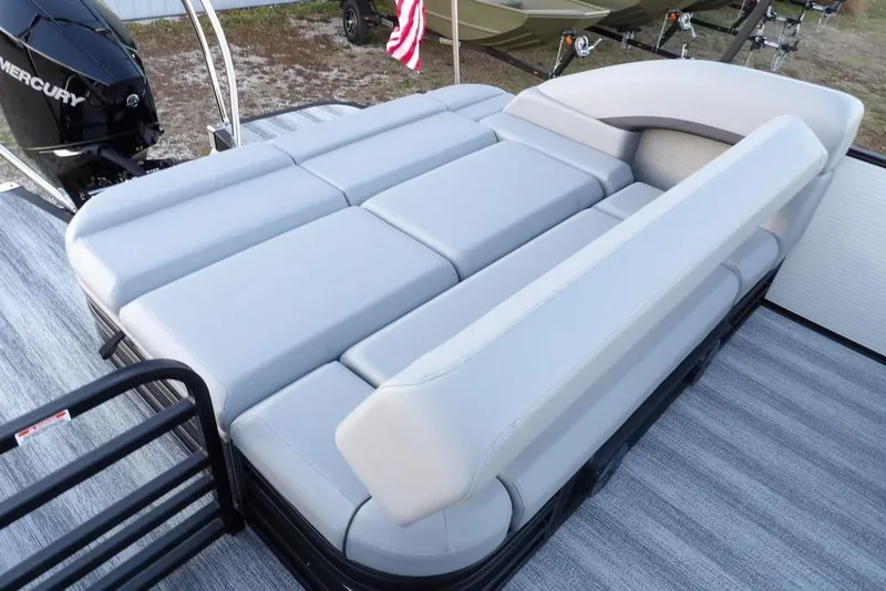 Slide: The Image of 2026 Bennington M Swingback 22 MSB pontoon boat with spacious seating and Mercury engine. - 29