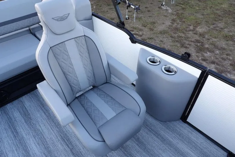 Slide: The Image of Luxurious seating on 2026 Bennington M Swingback 22 MSB boat with cup holders. - 30
