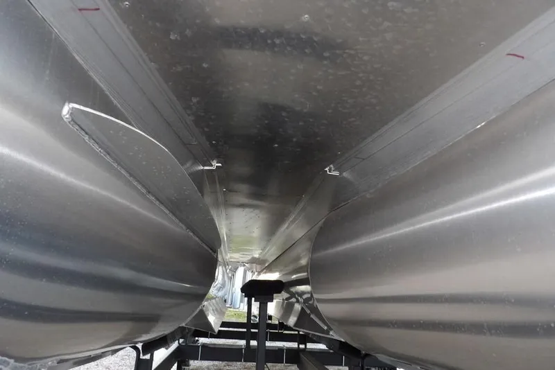 Slide: The Image of Underneath view of 2026 Bennington M Swingback 22 MSB pontoon boat hull. - 52