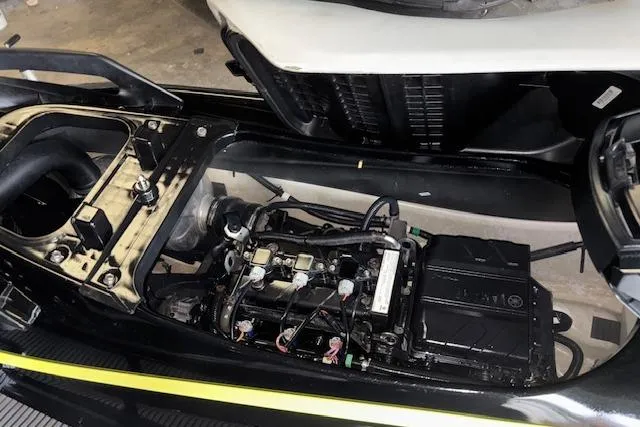 Slide: The Image of 2019 Yamaha WaveRunner VX Deluxe engine compartment, showcasing internal components and design. - 15