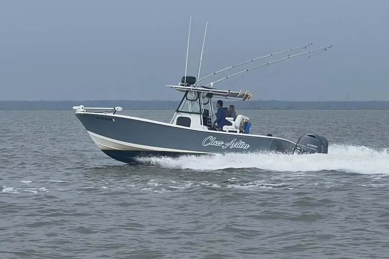 The Image of 1996 Regulator 26 Classic boat cruising on open water, side view. - 0