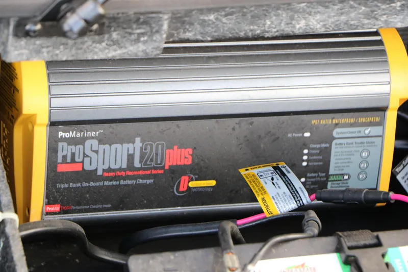 Slide: The Image of ProMariner ProSport 20 Plus marine battery charger in a 2004 Ranger 185 VS boat. - 34