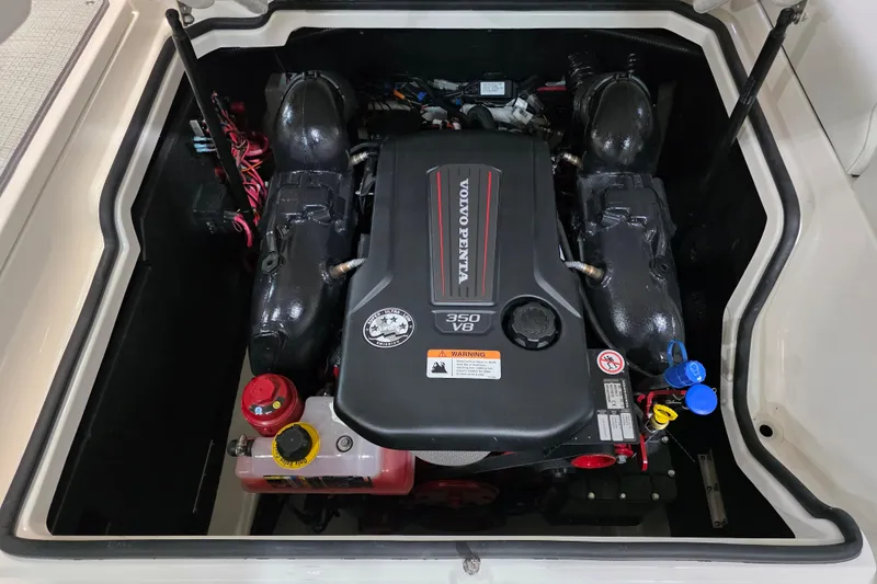 Slide: The Image of Engine compartment of 2026 Regal LS4C with Volvo Penta 350 V8 engine. - 17