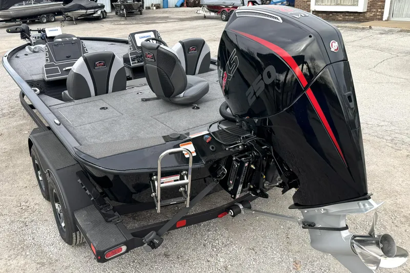 Slide: The Image of 2025 Ranger ALPHA 208 boat with powerful outboard motor and spacious seating. - 17