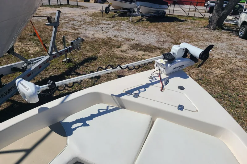 Slide: The Image of 2023 Bulls Bay 2000 boat with Minn Kota trolling motor on trailer. - 5