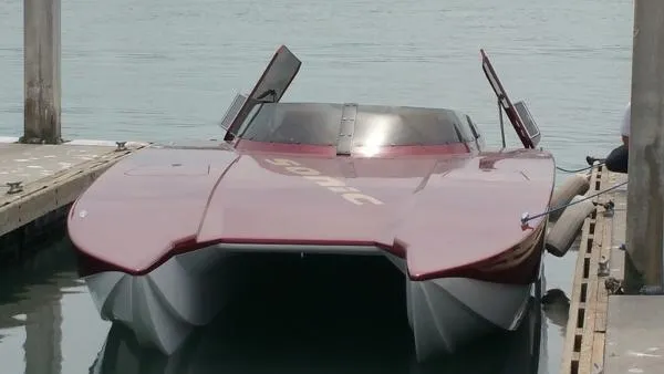 Slide: The Image of Sonic USA Boats 32 Fast Cat 2015 - 2