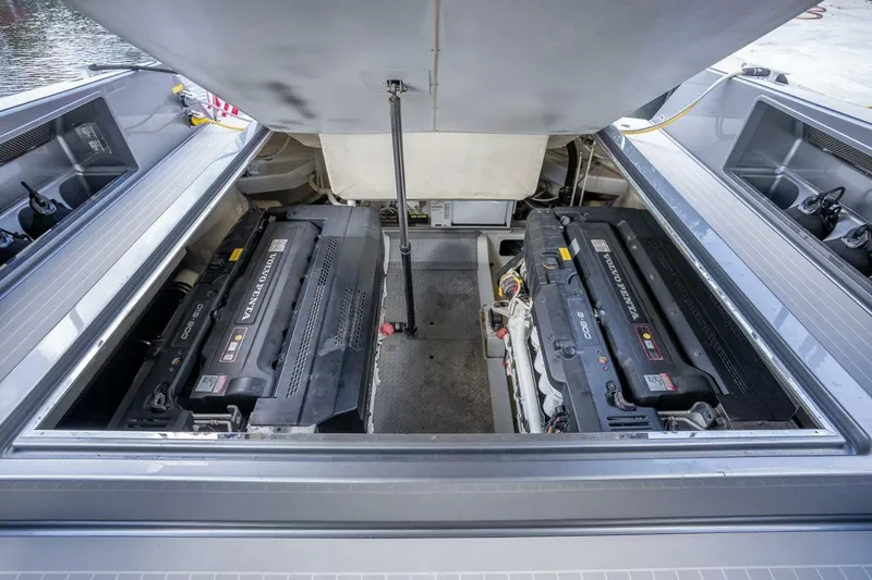 Slide: The Image of Engine compartment of 2016 VanDutch 55 yacht with Volvo Penta engines. - 21