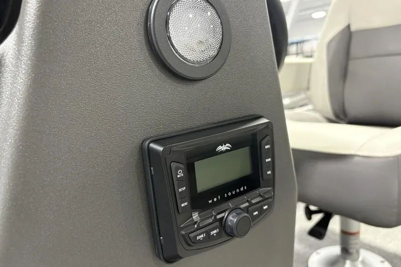 Slide: The Image of 2026 Sun Tracker BASS BUGGY® 18 DLX audio system with Wet Sounds control panel. - 20