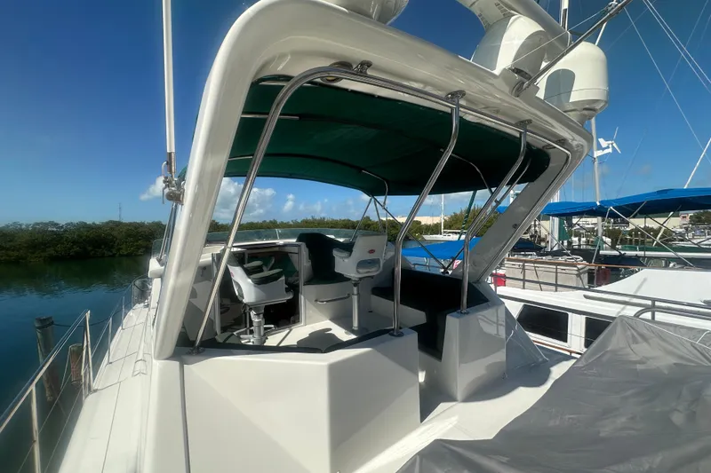 Slide: The Image of 2002 Wright Catamaran C50 Pilot House Power Catamaran with covered helm station. - 33