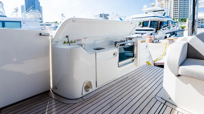 Slide: The Image of Outdoor kitchen on 2024 Absolute 68 NAVETTA yacht, featuring sleek design and modern amenities. - 8