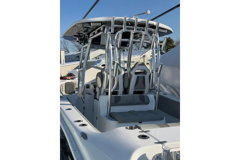 Slide: The Image of Interior view of 2026 Cape Horn 32 XS boat. - 2