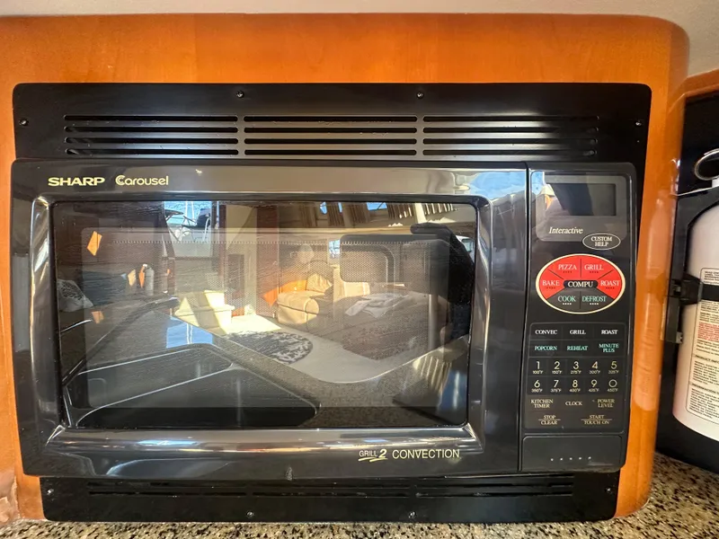 Slide: The Image of Sharp Carousel microwave in 2004 Carver 396 Motor Yacht. - 18