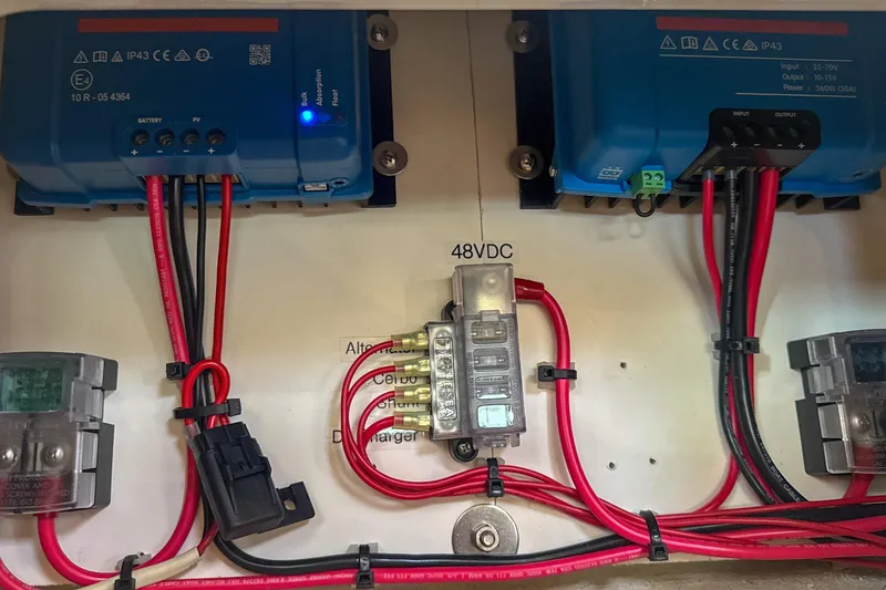 Slide: The Image of Anchor locker of 2022 Catalina 385 sailboat with ropes and winch. - 66