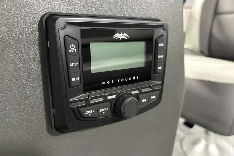Slide: The Image of Wet Sounds audio system on 2026 Sun Tracker Bass Buggy 18 DLX boat. - 12