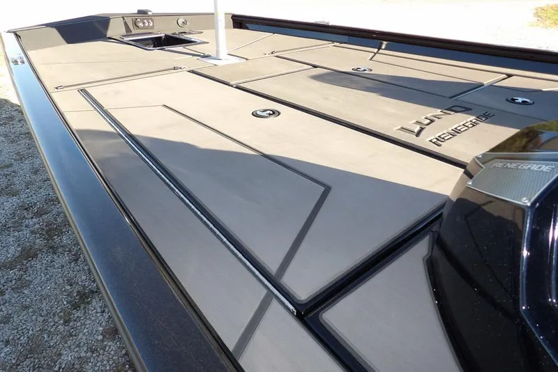 Slide: The Image of 2026 Lund 1975 Renegade boat deck, sleek design with modern features. - 10