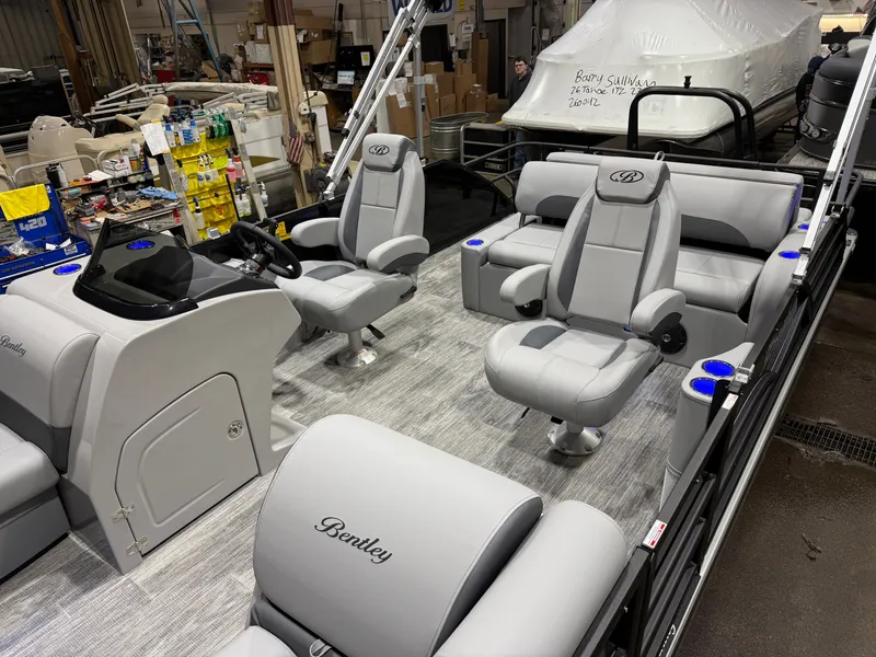 Slide: The Image of Bentley Pontoons Legacy 220 Swingback 115HP $46995 2026 - 3