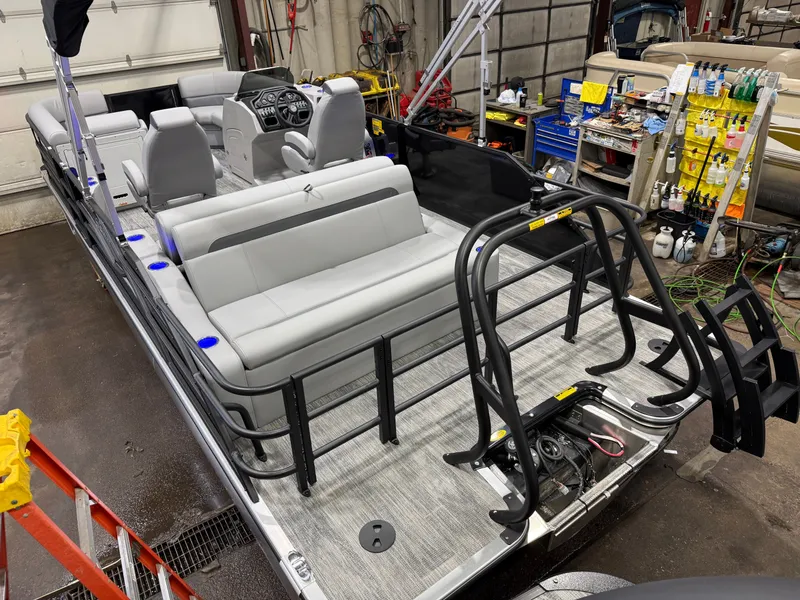 Slide: The Image of Bentley Pontoons Legacy 220 Swingback 115HP $46995 2026 - 36